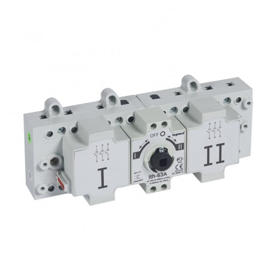 Фотография товара 'Legrand Перекидной выключатель-разъединитель DCX-M - 63 А - типоразмер 1 - 3П 431101'