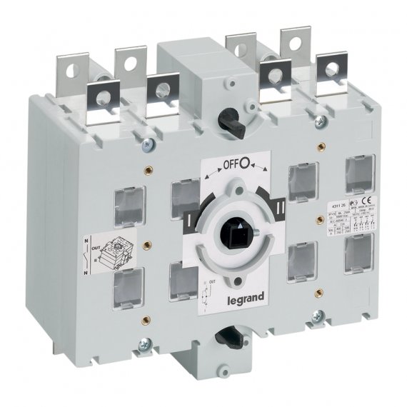 Фотография товара 'Legrand Перекидной выключатель-разъединитель DCX-M - 250 А - типоразмер 3 - 3П+Н 431126'