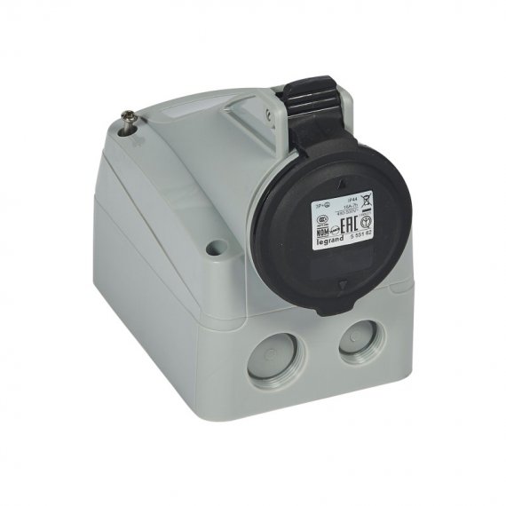 Фотография товара 'Legrand Розетка накладная - 16А - 3К+З - 500 В - IP 44 555162'