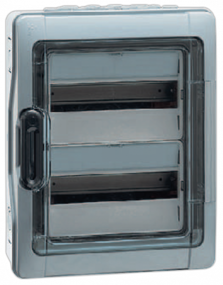 Фотография товара 'Legrand Щиток Plexo 3 - IP 65 - IK 09 - 2 ряда - 90 А - 12 модулей 601982'