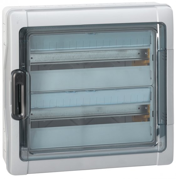 Фотография товара 'Legrand Щиток Plexo 3 - IP 65 - IK 09 - 2 ряда - 90 А - 18 модулей 601986'