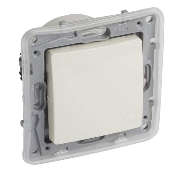 Фотография товара 'Legrand Переключатель IP44 - автоматические клеммы - Etika - 10 AX - 250 В 672300'