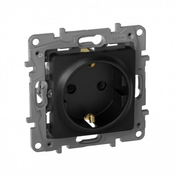 Фотография товара 'Legrand Розетка 2К+З - немецкий стандарт - винтовые зажимы - 16 А - 250 В Etika 672621'