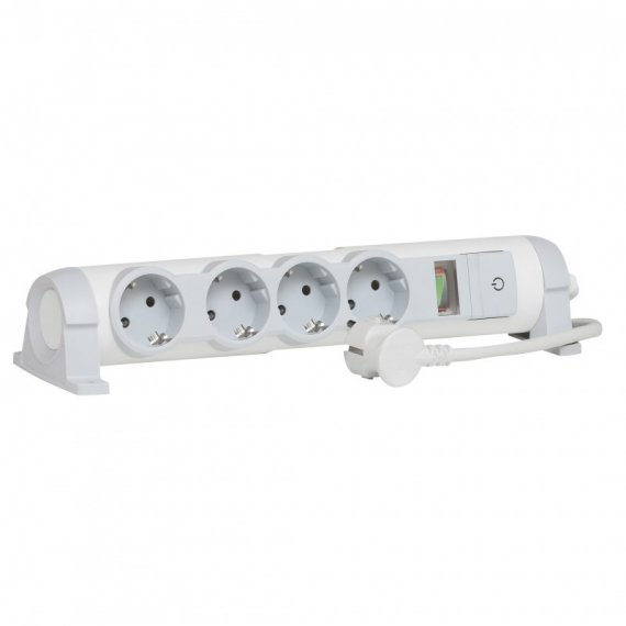 Фотография товара 'Legrand Удлинитель 4X2К+З с индикатором потребленной мощности и защитой Safe control 694641'