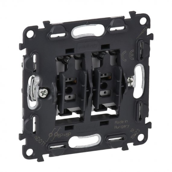 Фотография товара 'Legrand Valena IN MATIC Выключатель двухклавишный кнопочный 6А 752018'