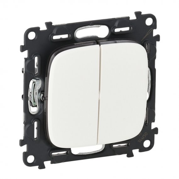Фотография товара 'Legrand Valena ALLURE Переключатель двухклавишный 752708'