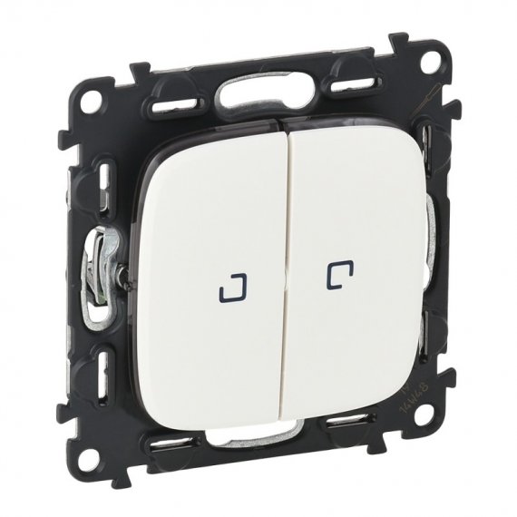 Фотография товара 'Legrand Valena ALLURE Переключатель двухклавишный 752709'