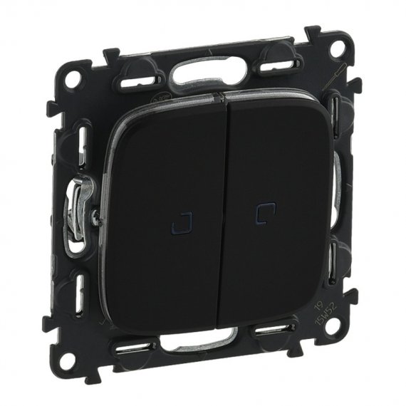 Фотография товара 'Legrand Valena ALLURE Переключатель двухклавишный 752919'