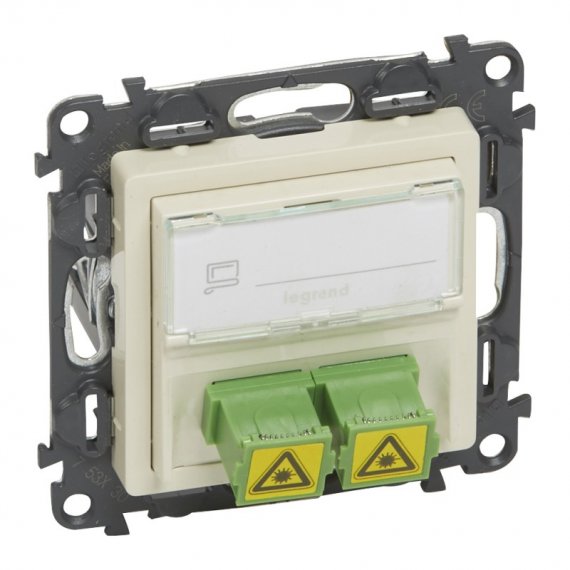 Фотография товара 'Legrand Механизм розетки оптической Valena Life для подключения оптоволоконных кабелей SC/APC 753230'