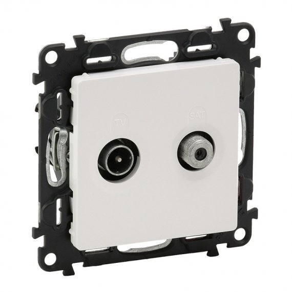 Фотография товара 'Legrand Механизм розетки TV-SAT Valena Life проходная 1,5дБ/14дБ 5-862МГц/950-2400МГц 753463'