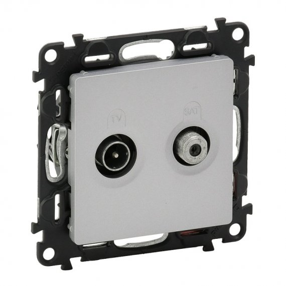 Фотография товара 'Legrand Valena LIFE Розетка оконечная TV-SAT 10дБ, диапазоны 5-862МГц/950-2400 МГц 753662'