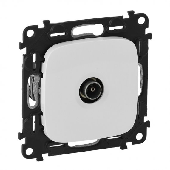 Фотография товара 'Legrand Механизм розетки TV Valena Allure проходная 1,5дБ/14дБ 0-2400МГц с лицевой панелью 753761'