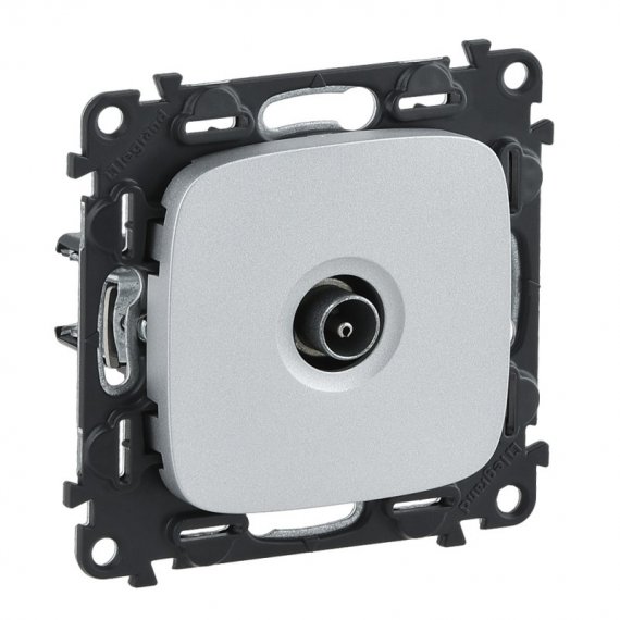 Фотография товара 'Legrand Valena ALLURE Розетка ТВ оконечная 10дБ 0-862 МГц С лицевой панелью 753960'