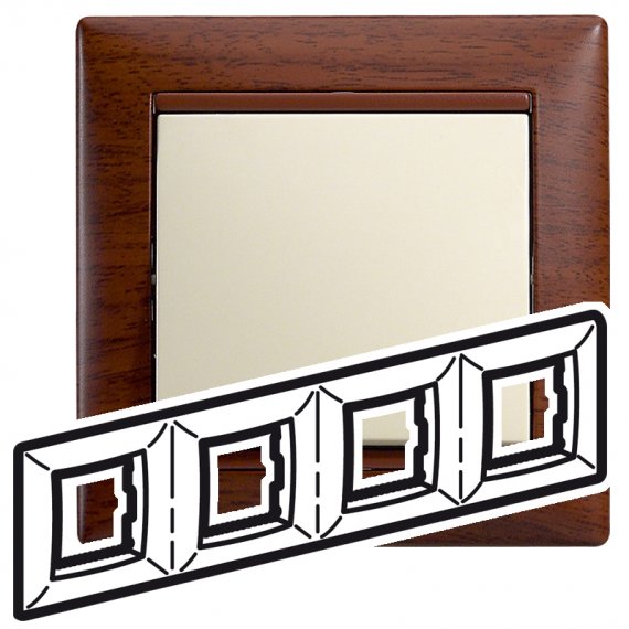 Фотография товара 'Legrand Valena Рамка 4-постовая 770314'