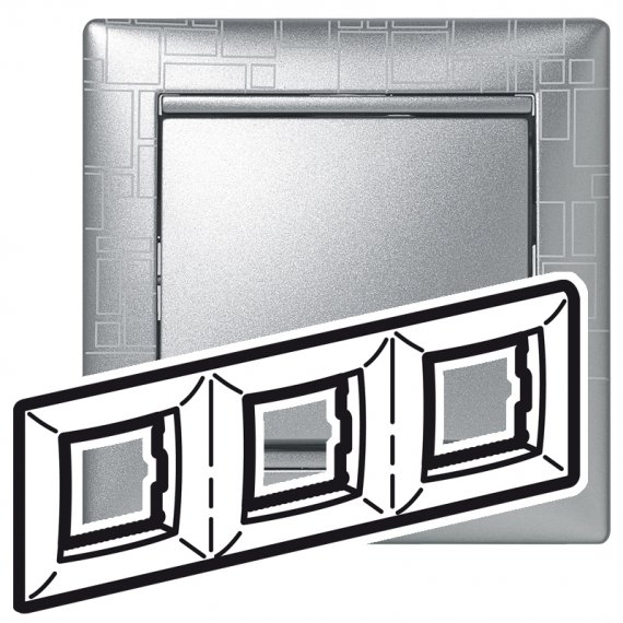 Фотография товара 'Legrand Valena Рамка 3-постовая 770343'