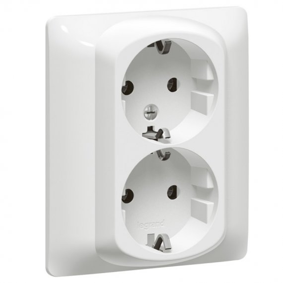 Фотография товара 'Legrand Двойная розетка - Galea Life - 2х2К+3- винтовые клеммы 771031'