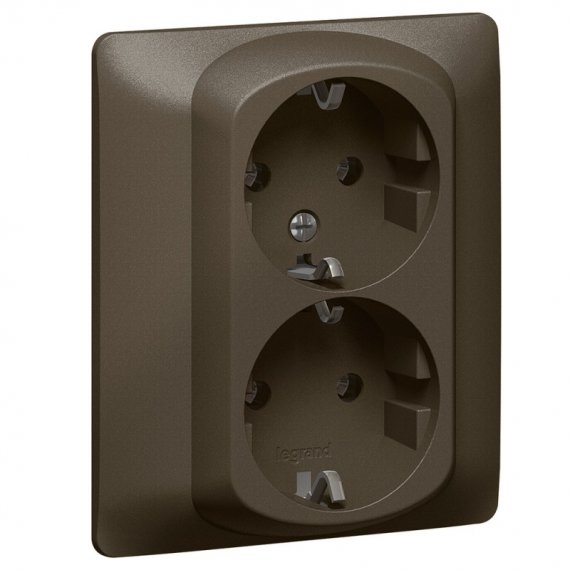 Фотография товара 'Legrand Двойная розетка - Galea Life - 2х2К+3 - винтовые клеммы 771231'