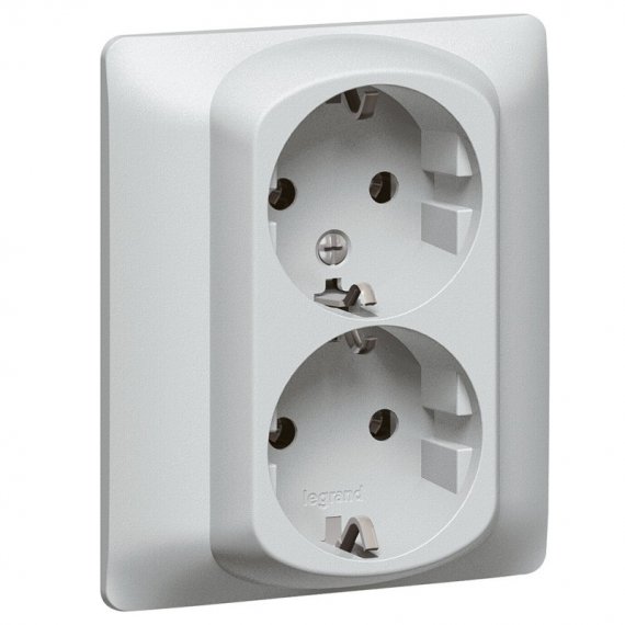 Фотография товара 'Legrand Двойная розетка - Galea Life - 2х2К+3 - винтовые клеммы 771331'