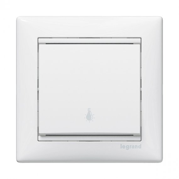 Фотография товара 'Legrand Выключатель без фиксации с символом лампы - Valena - 10 A - 250 В 774312'