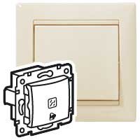 Фотография товара 'Legrand Выключатель без фиксации с подсветкой с символом звонка - Valena - 10 A - 12 В 774315'