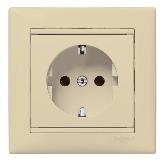 Фотография товара 'Legrand Розетка VALENA CLASSIC, скрытый монтаж, с заземлением 774323'