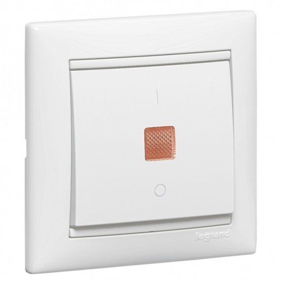 Фотография товара 'Legrand Выключатель двухполюсный с индикацией - Valena - 10 A - 250 В 774449'