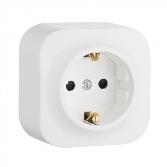 Фотография товара 'Legrand Розетка 2К+З с защитными шторками - 16 A - 250 В~ - Quteo IP 20 782220'