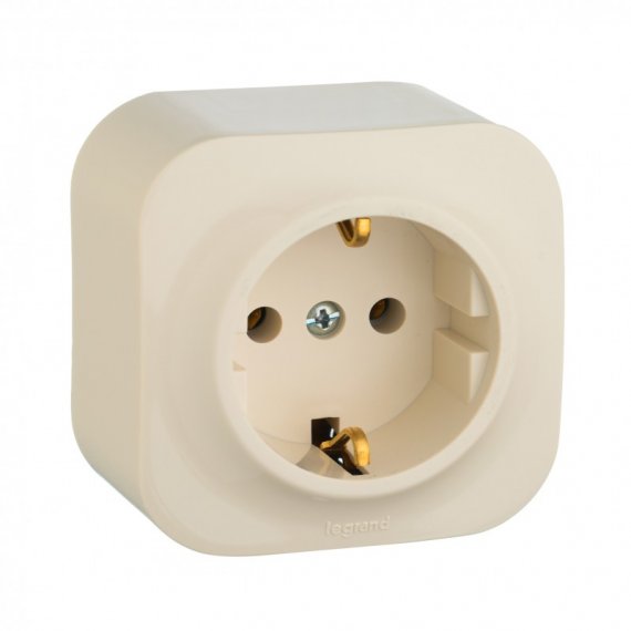 Фотография товара 'Legrand Розетка 2К+З без шторок - 16 A - 250 В~ - Quteo IP 20 782241'