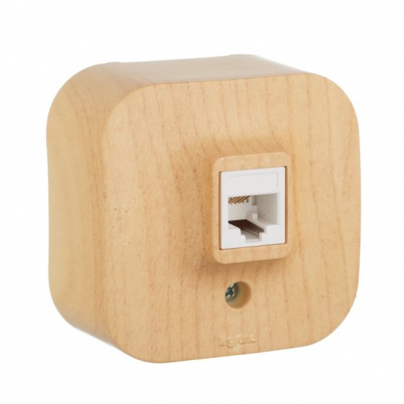 Фотография товара 'Legrand Телефонная розетка RJ11 - Quteo IP 20 782274'