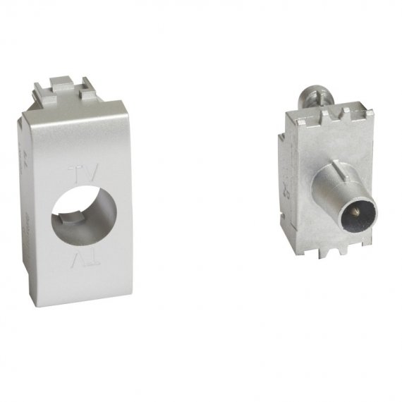 Фотография товара 'Legrand Livinglight Розетка оконечная TV для схемы шлейф Затухание - 10дБ LN4202P10'