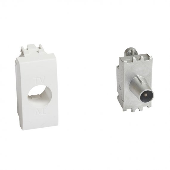 Фотография товара 'Legrand Livinglight Розетка проходная TV для схемы шлейф Затухание на отвод сигнала - 14дБ LN4202P14'