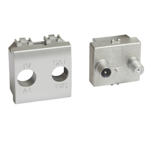 Фотография товара 'Legrand Livinglight Розетка TV-SAT для схемы Звезда Экранированная 2 модуля LN4214M2D'