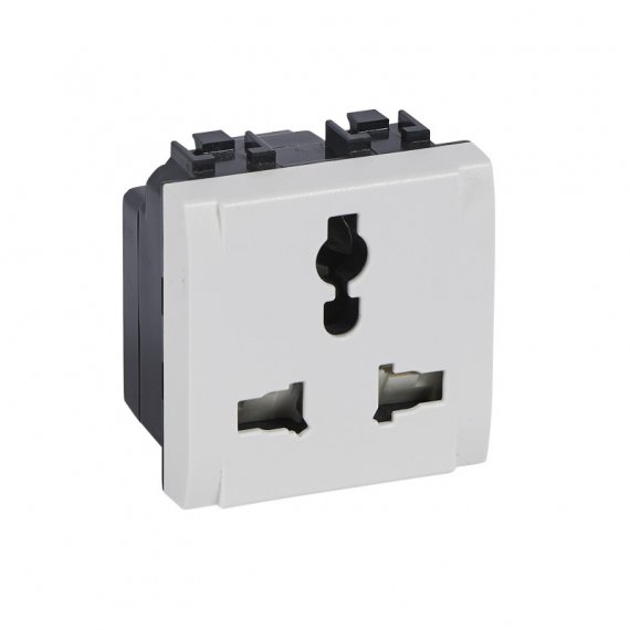 Фотография товара 'Legrand LL Розетка мультистандарт 5/6/10/13А 127В/250В 2 модуля N4139'