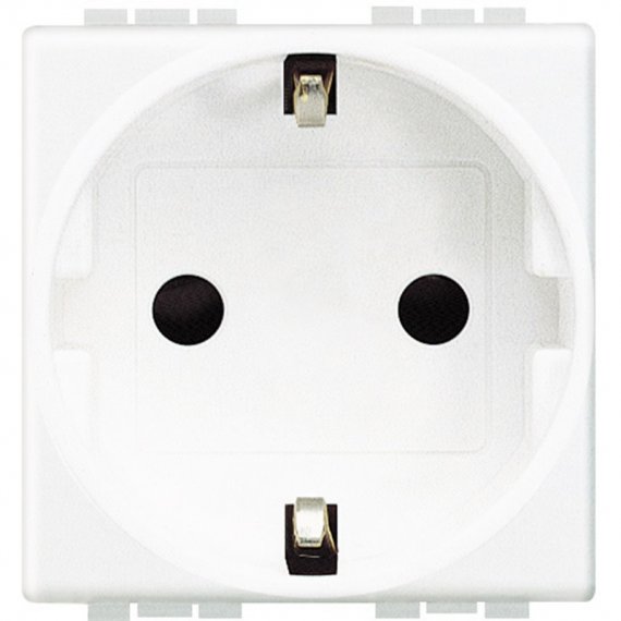 Фотография товара 'Legrand Розетка 2П + заземление 10А/16А с защитными шторками 2 модуля N4141'