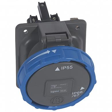 Фотография товара 'Legrand Встраиваемая розетка Hypra IP 66/67-55 2К+3 63 А 059326'