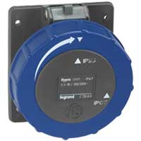 Фотография товара 'Legrand Розетка встраиваемая Hypra IP66/67 2К+З 200/250В 32А 053046'