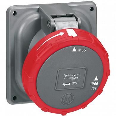 Фотография товара 'Legrand Встраеваемая розетка Hypra 3К+Н+З 380/415В 125A, IP67 059513'