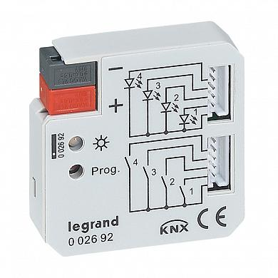 Фотография товара 'Legrand KNX Интерфейс сух. конт. 4-канал В монтаж. коробку 002692'