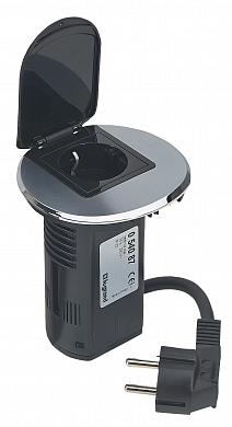 Фотография товара 'Legrand Наст.Орг. 2к+З+USB зар.устр. сталь 054087'