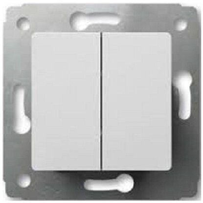 Фотография товара 'Legrand Cariva DIY Выключатель двухклавишный 695934'