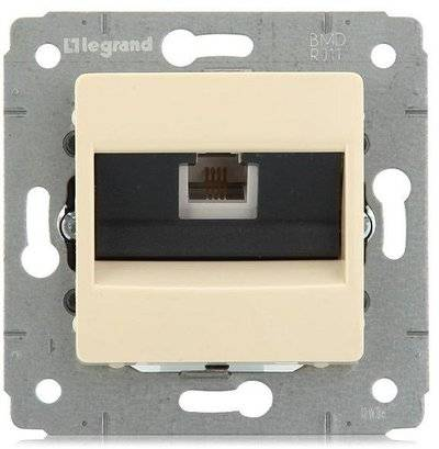 Фотография товара 'Legrand Cariva DIY Роз RJ11 - 1 вход 695920'