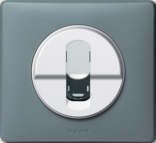 Фотография товара 'Legrand Celiane DIY Розетка телефонная RJ11, с лицевой панелью 696945'