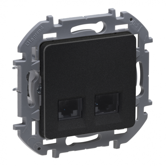 Фотография товара 'Legrand Inspiria Двойная розетка RJ45 категория 6 UTP 673843'