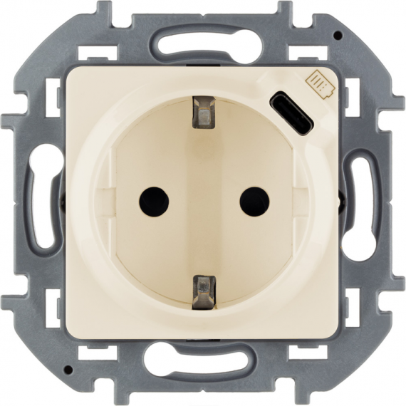 Фотография товара 'Legrand Inspiria Розетка 2К+З немецкий стандарт 16А 250В 673771'