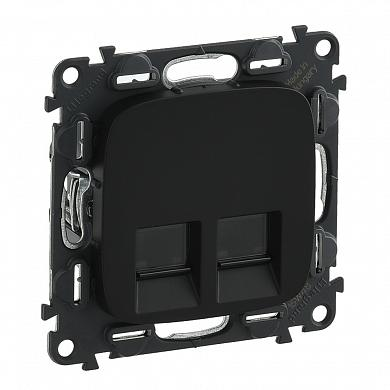 Фотография товара 'Legrand Valena Allure Розетка с лицевой панелью, 2х RJ45 753953'