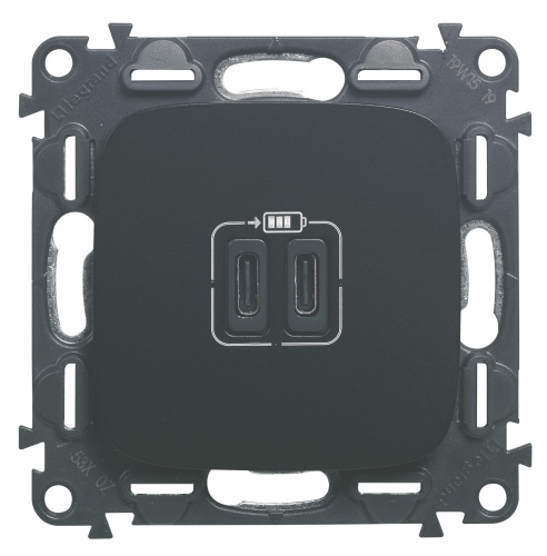 Фотография товара 'Legrand Valena ALLURE.Зарядное устройство 2 USB тип C-тип С 240В/5В 755348'