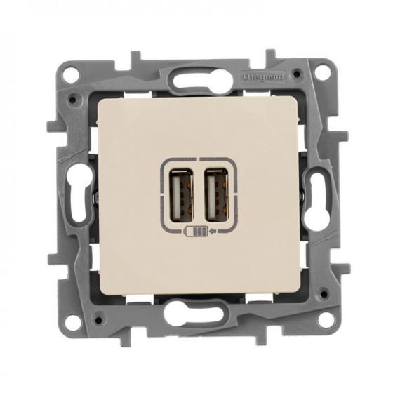 Фотография товара 'Legrand Valena ALLURE.Зарядное устройство 2 USB тип C-тип С 240В/5В 755349'