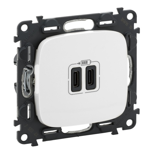 Фотография товара 'Legrand Valena ALLURE.Зарядное устройство 2 USB тип С-тип С 240В/5В 755345'