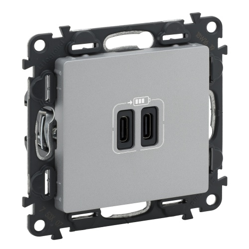 Фотография товара 'Legrand Valena LIFE.Зарядное устройство 2 USB тип С - тип С 240В/5В 753307'