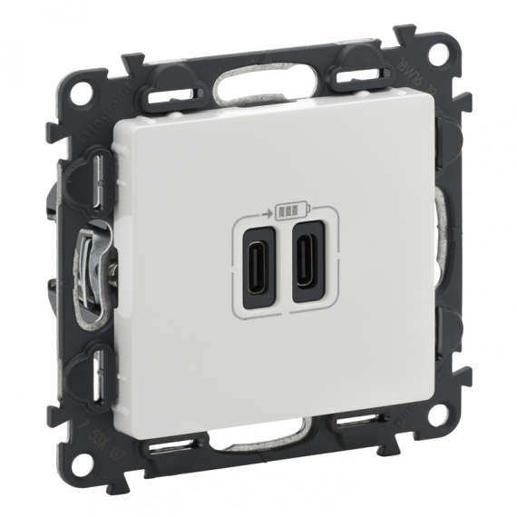 Фотография товара 'Legrand Valena LIFE.Зарядное устройство с двумя USB-разьемами 753107'